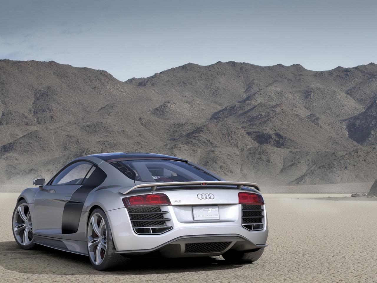 обои Audi R8V12TDI 2008 вид сзади_ фото