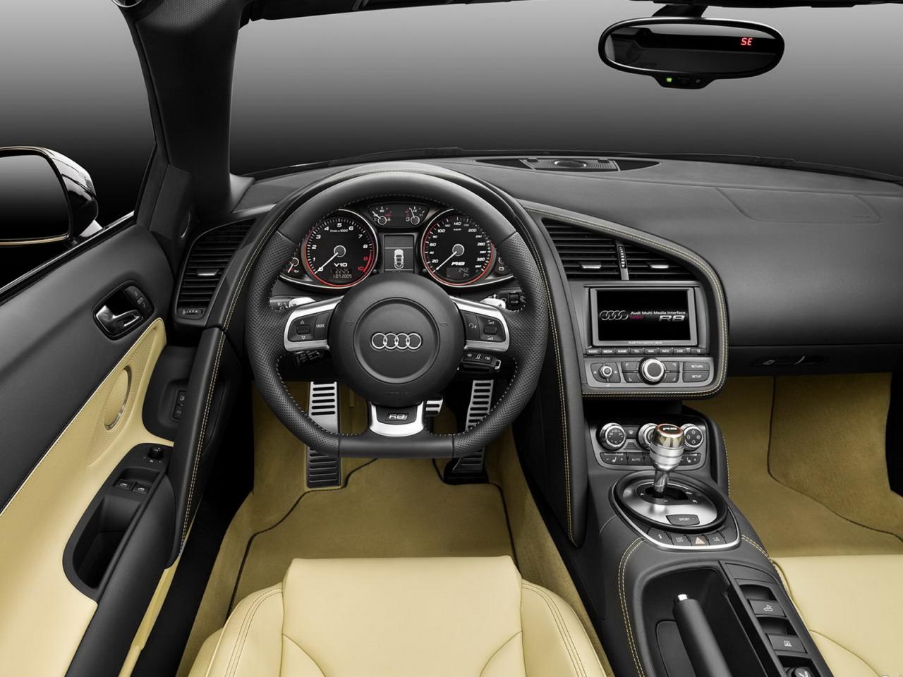 обои Audi R8 roadst вид  изнутри_ фото