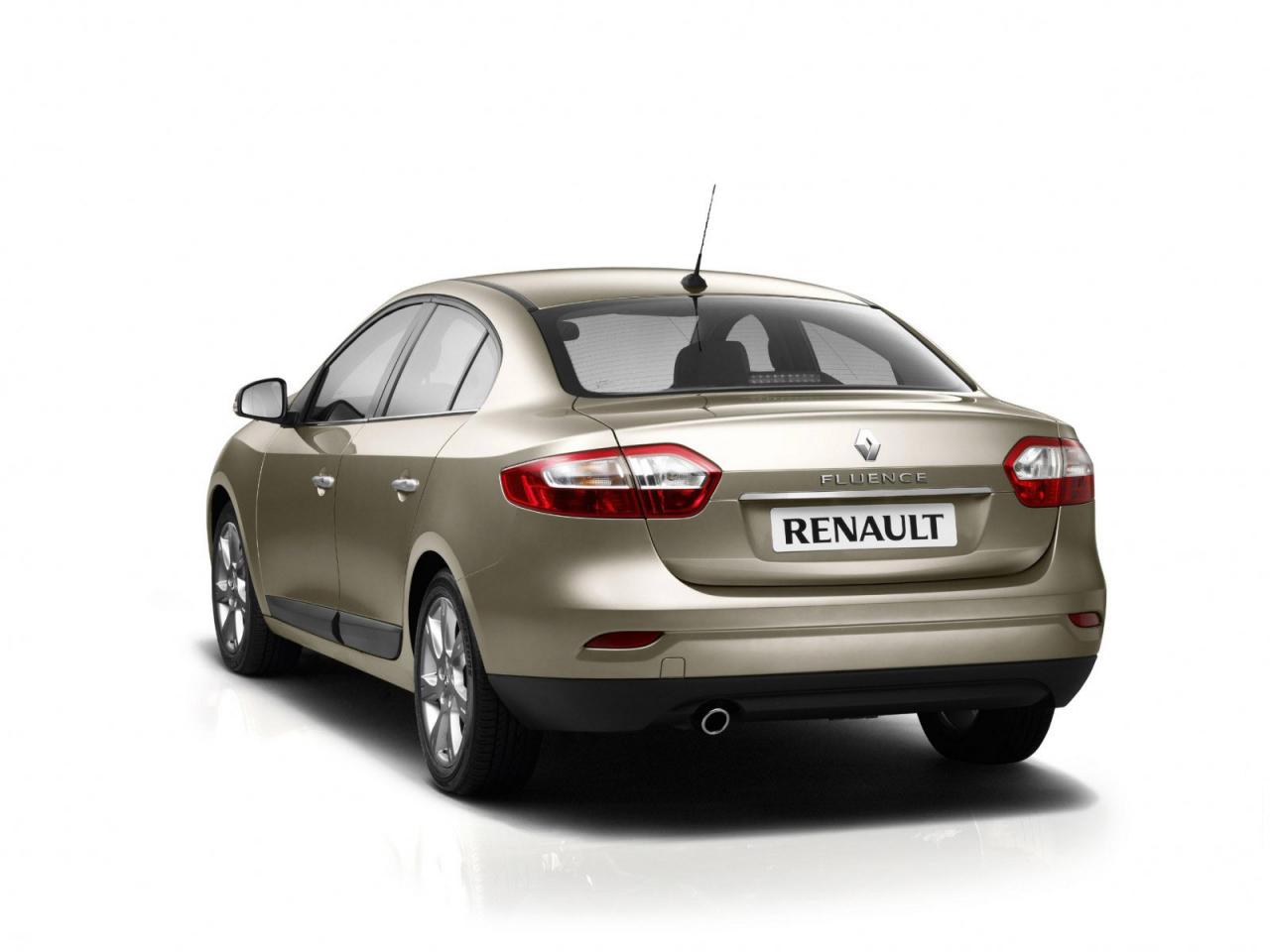 обои Renault Fluence золотистый на белом фоне фото