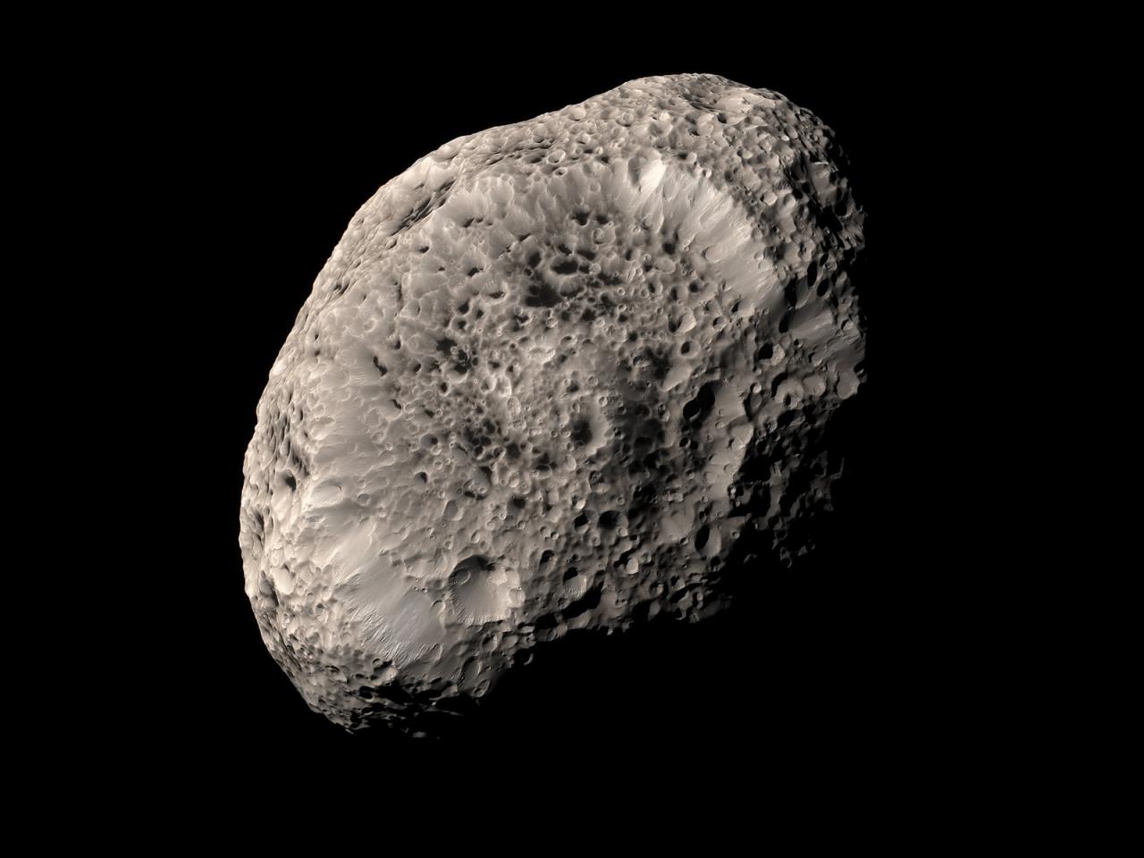 обои Saturns Hyperion Odd Craters Moon фото