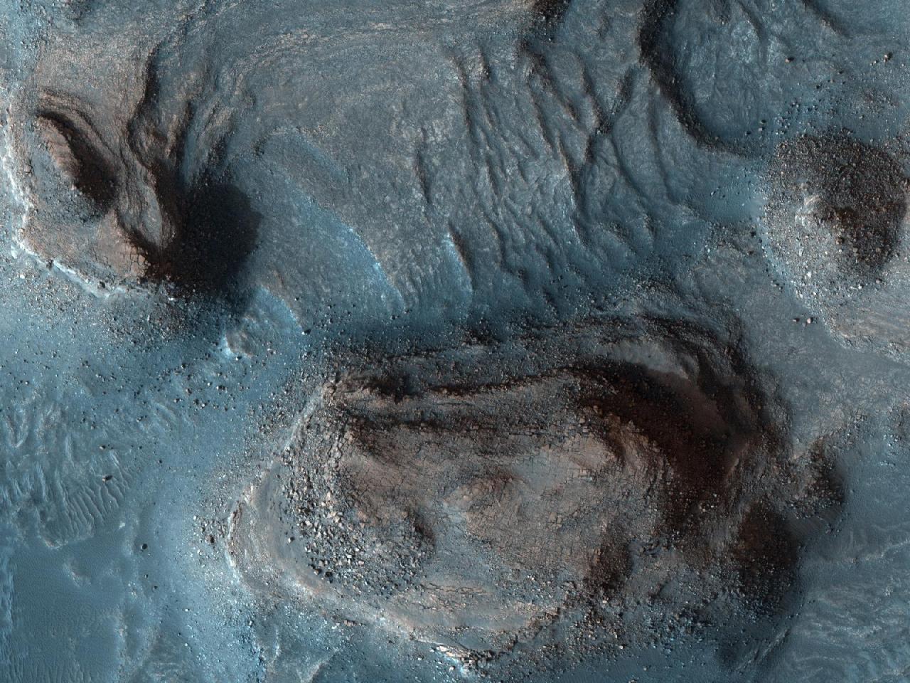 обои Rocky Mesas of Nilosyrtis Mensae,   Mars фото