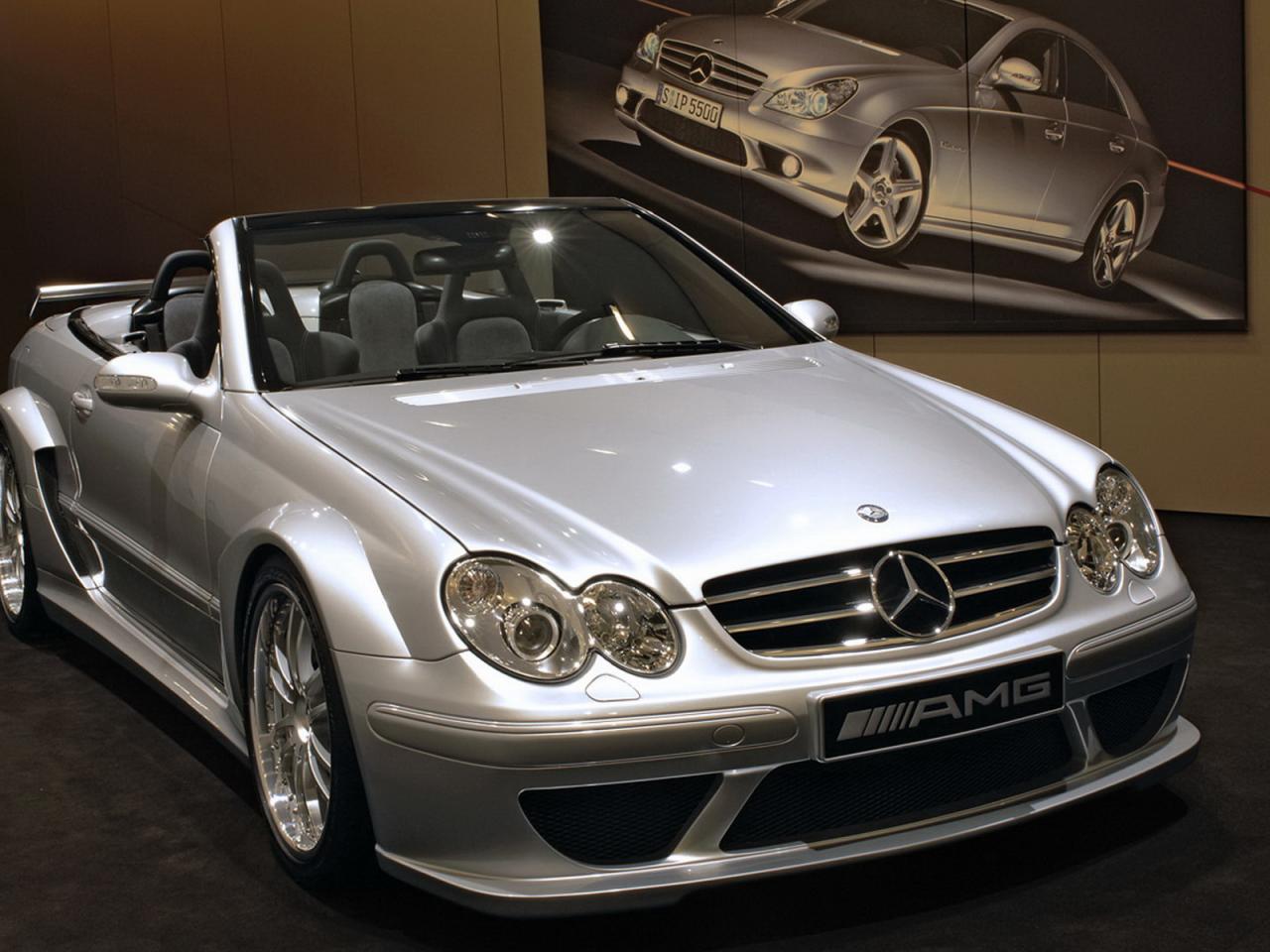 обои MB CLK AMG  вид авто спереди фото