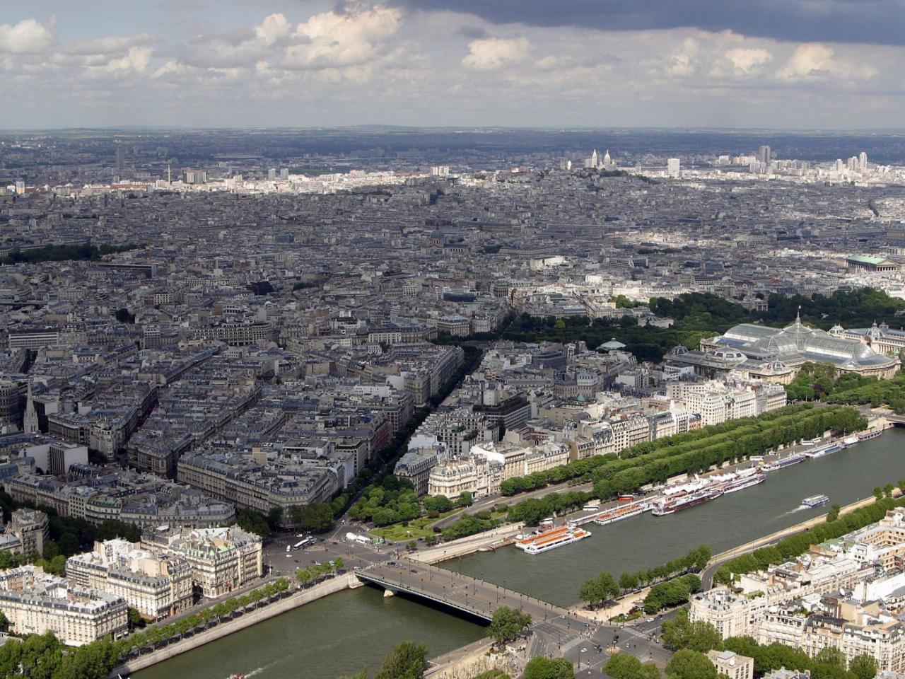 обои Sight From the Eiffel Tower,   Paris фото