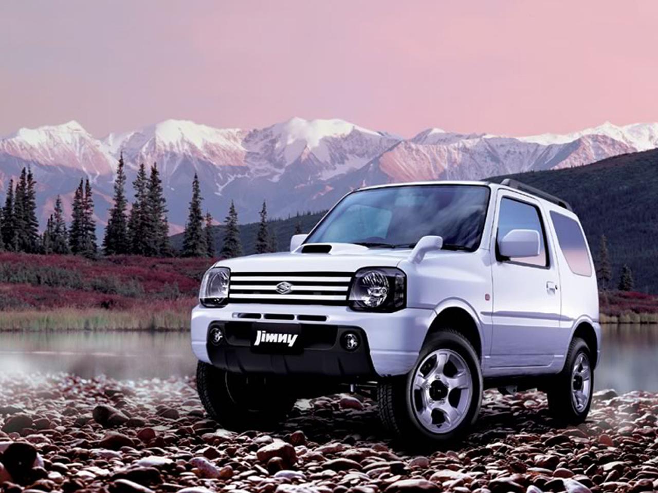 обои Suzuki Jimny розовое небо фото