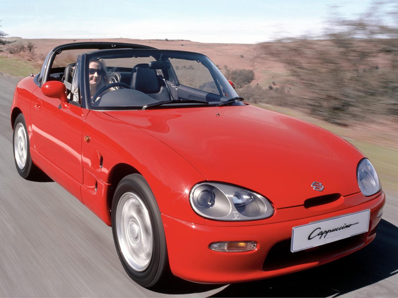 обои Suzuki Cappuccino девушка за рулем фото