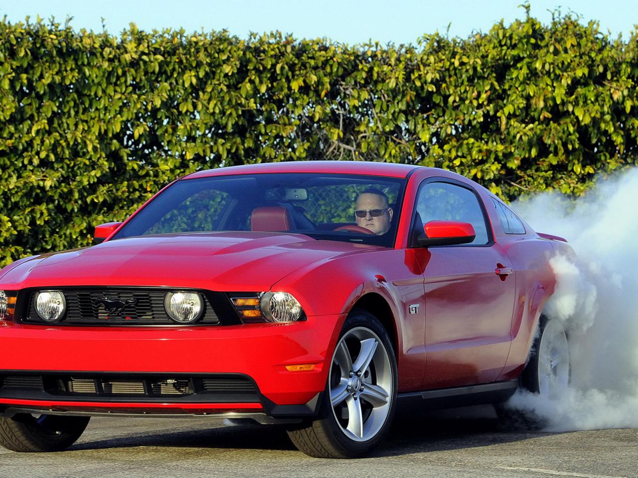 обои Ford Mustang GT вид авто за городом фото