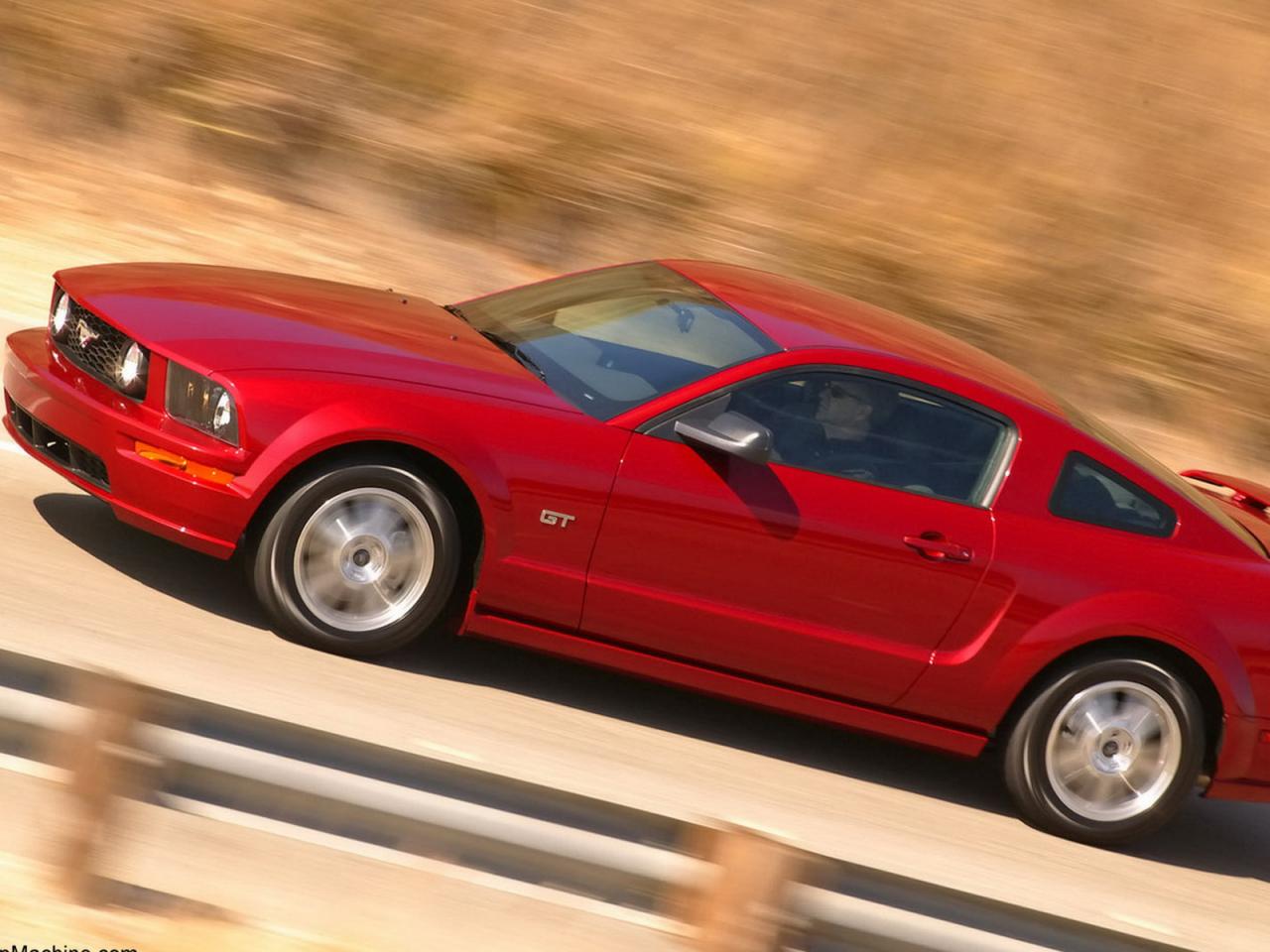 обои Ford Mustang вид авто за городом фото