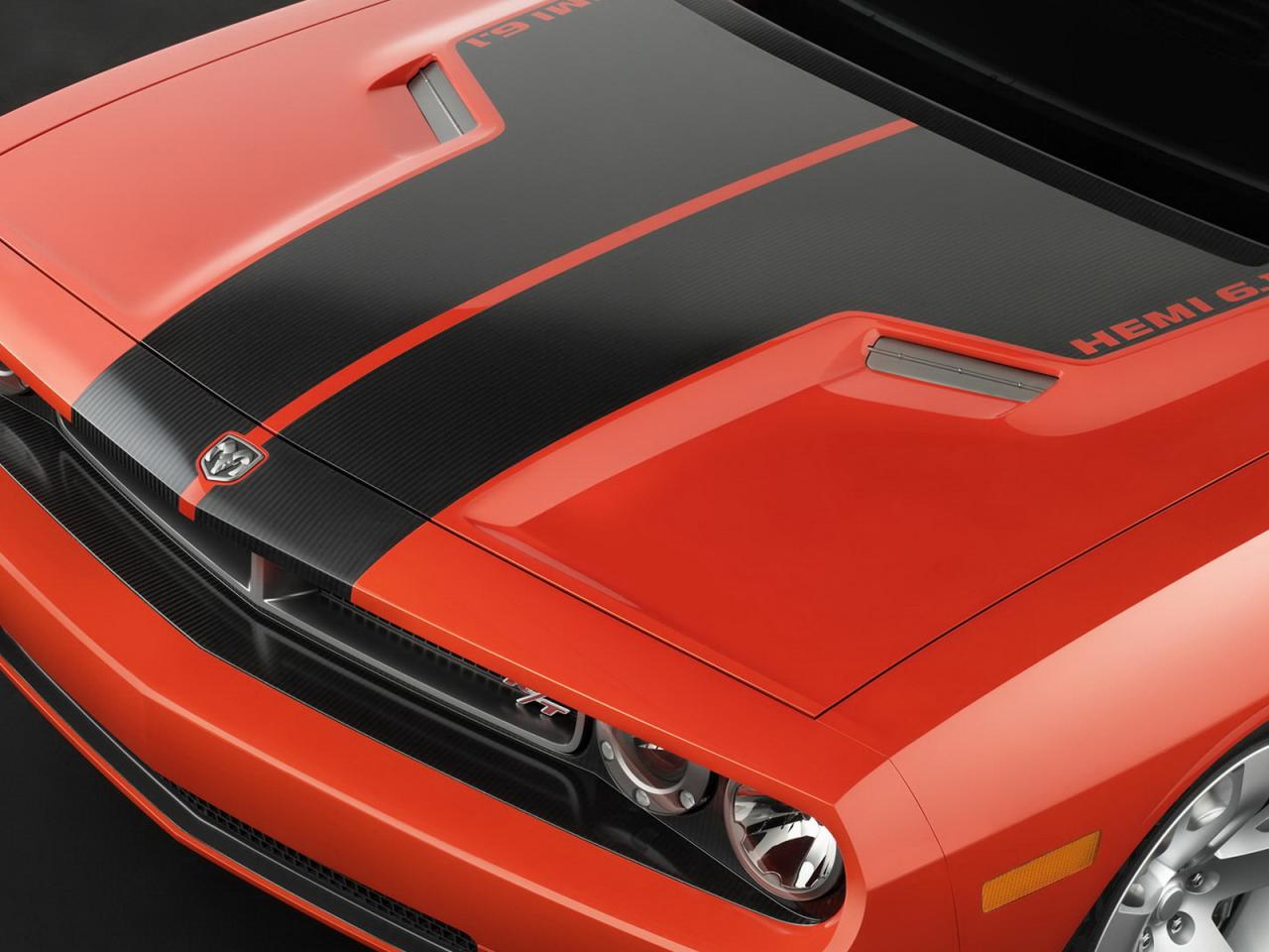 обои Dodge Challenger вид авто на иллюстрированном фоне фото