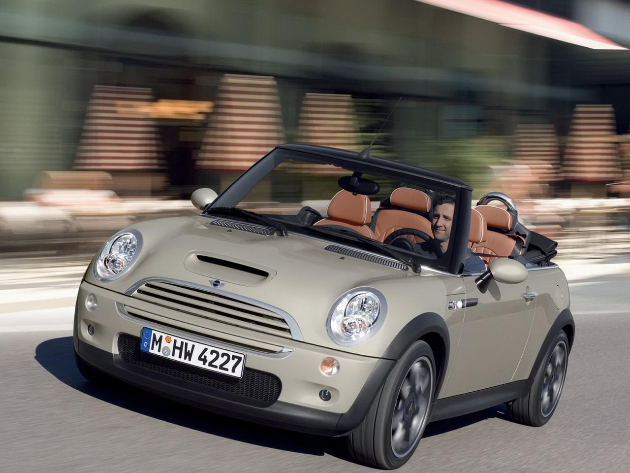 обои Mini Cabrio вид авто спереди фото