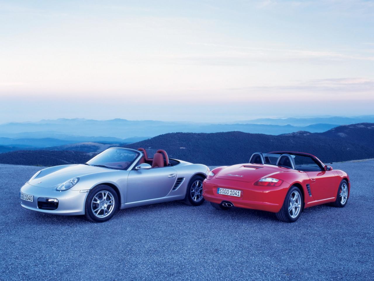 обои Porsche Boxster S Mountains фото