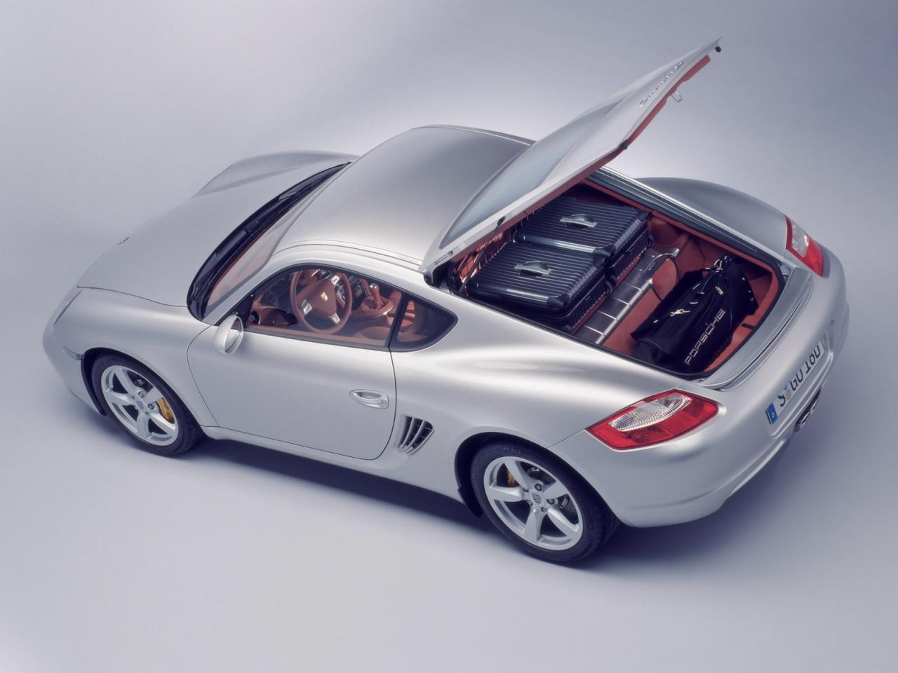 обои Porsche Cayman S Production Silver RA Studio OH фото