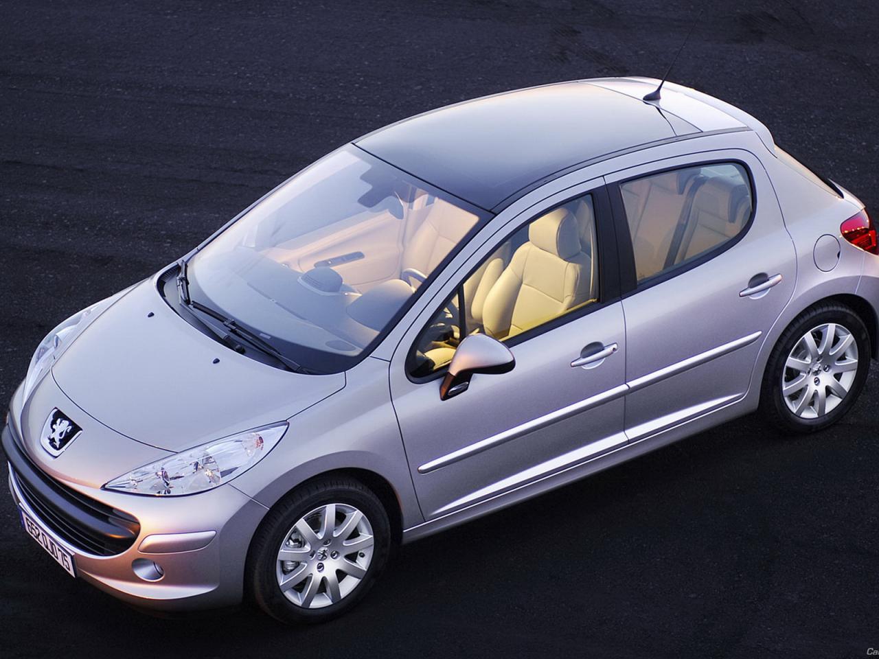 обои Peugeot 207 вид авто сверху фото