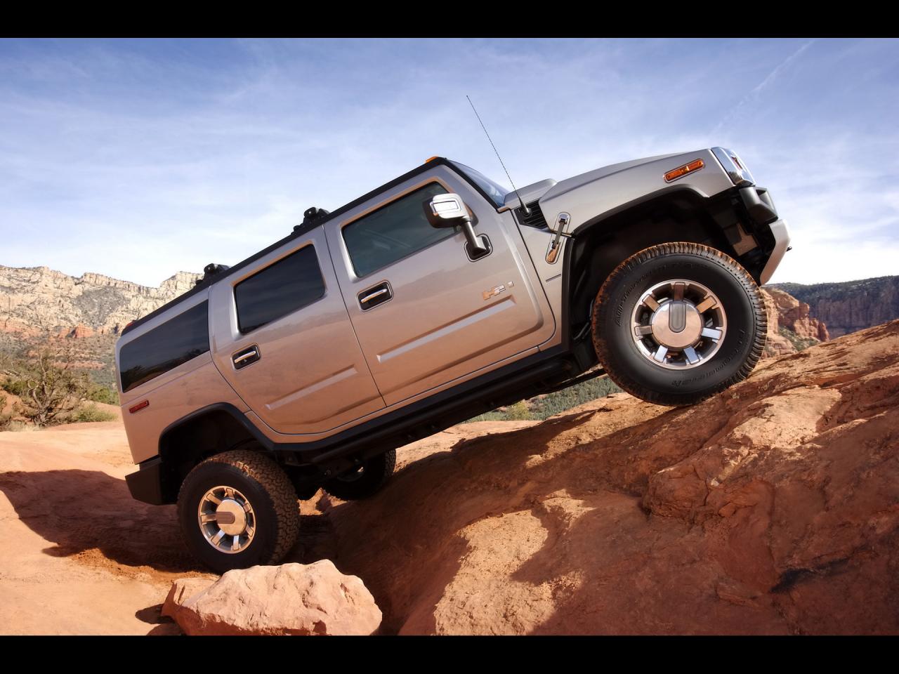 обои Hummer H2 Side Climbing фото