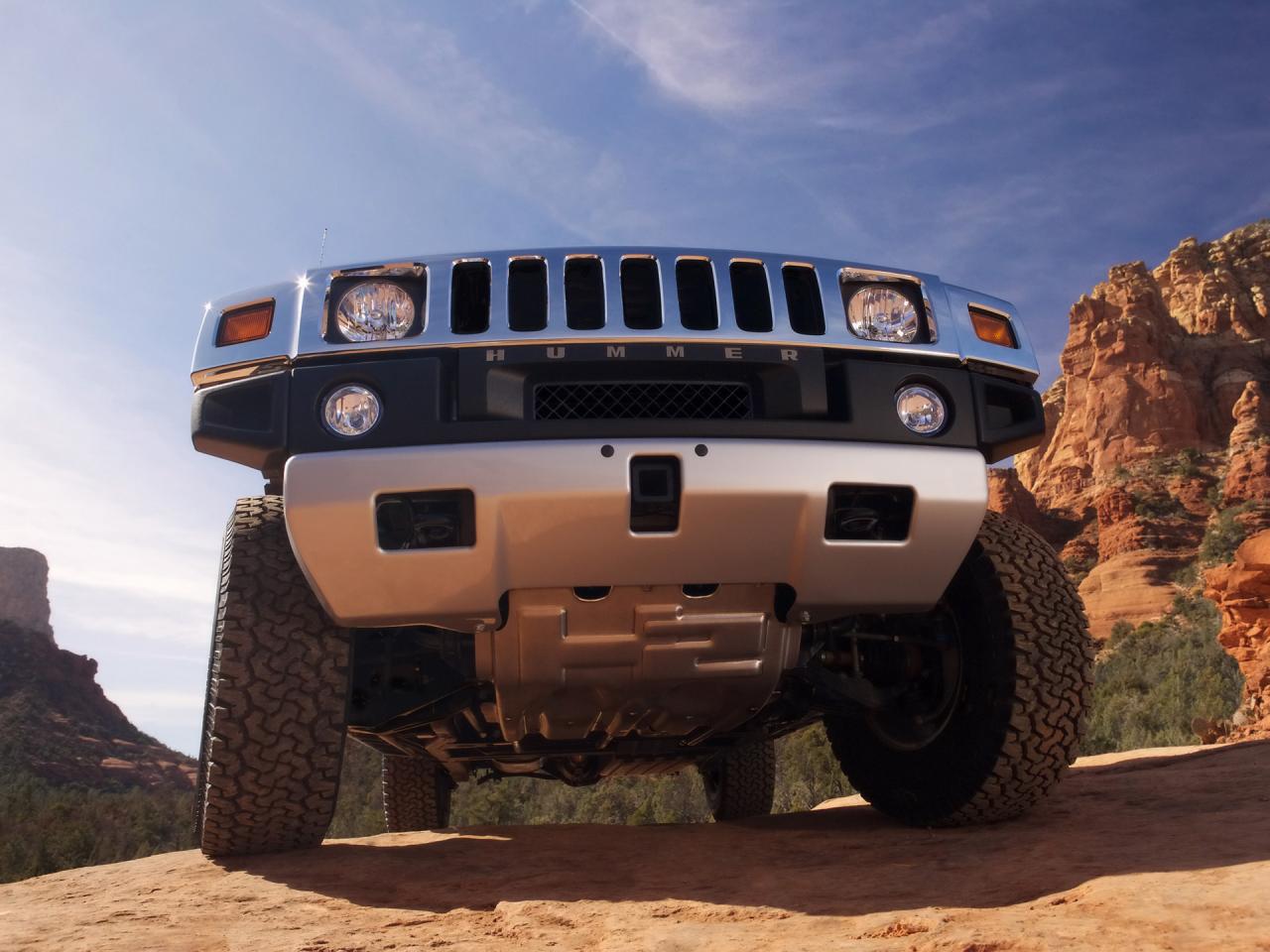 обои 2008-Hummer-H2 -Front-Low-View-1920x1440 фото