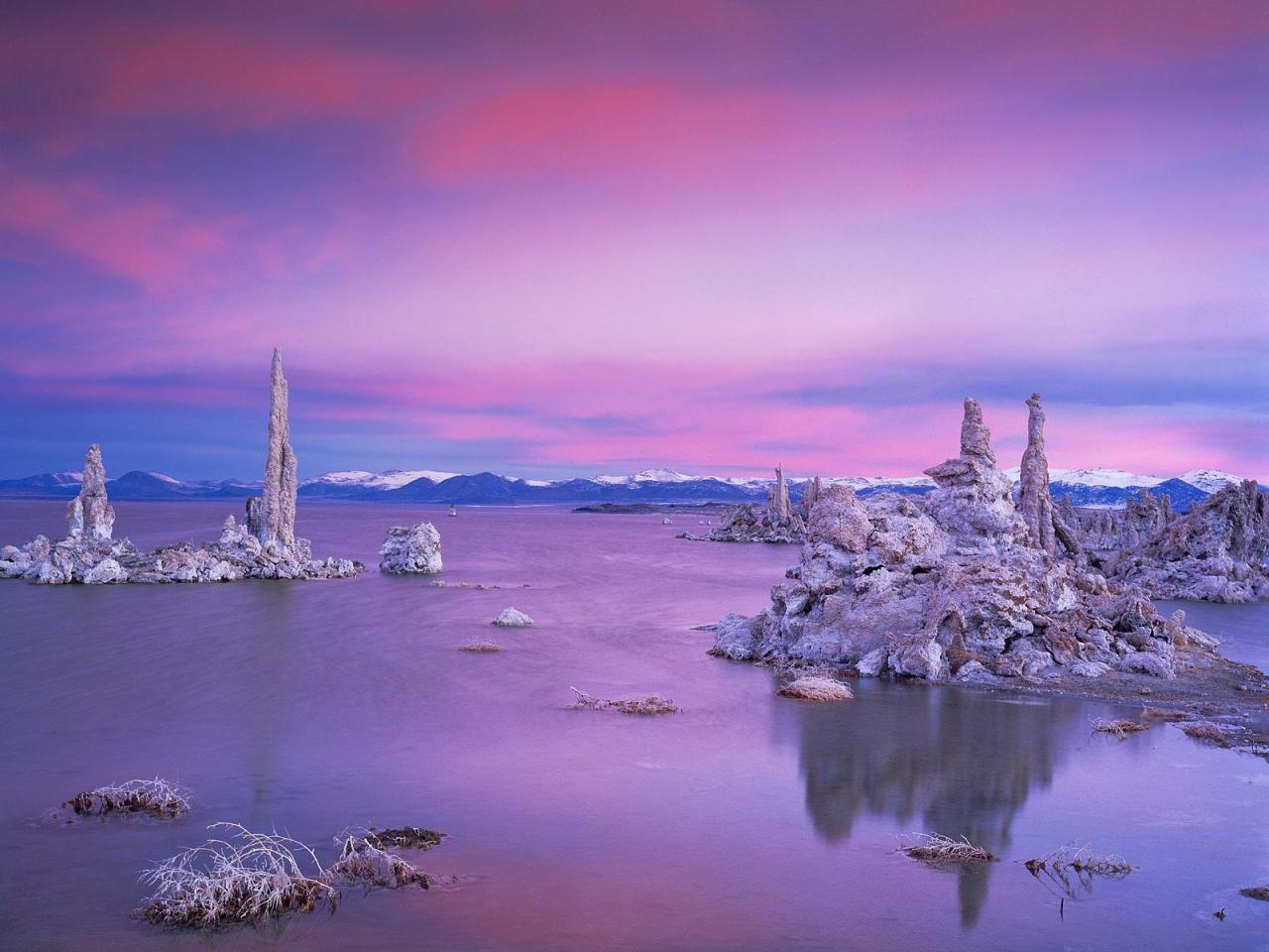 обои Twilight Over South Tufa фото