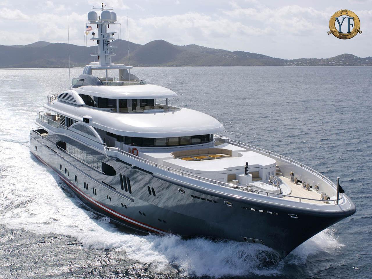 обои Яхта Lurssen Kismet Bow1280 фото