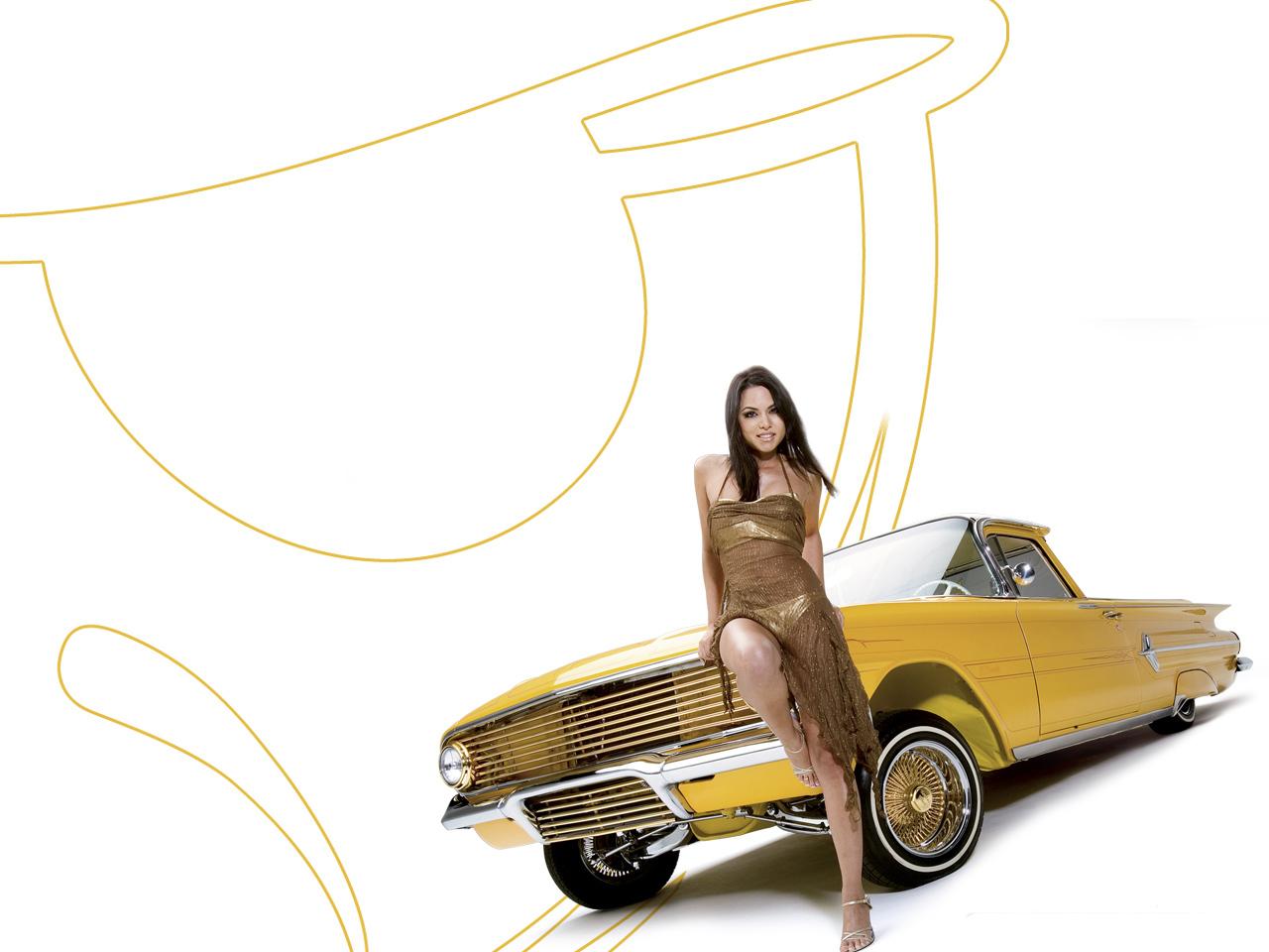 обои Yellow Lowrider hotgirl фото