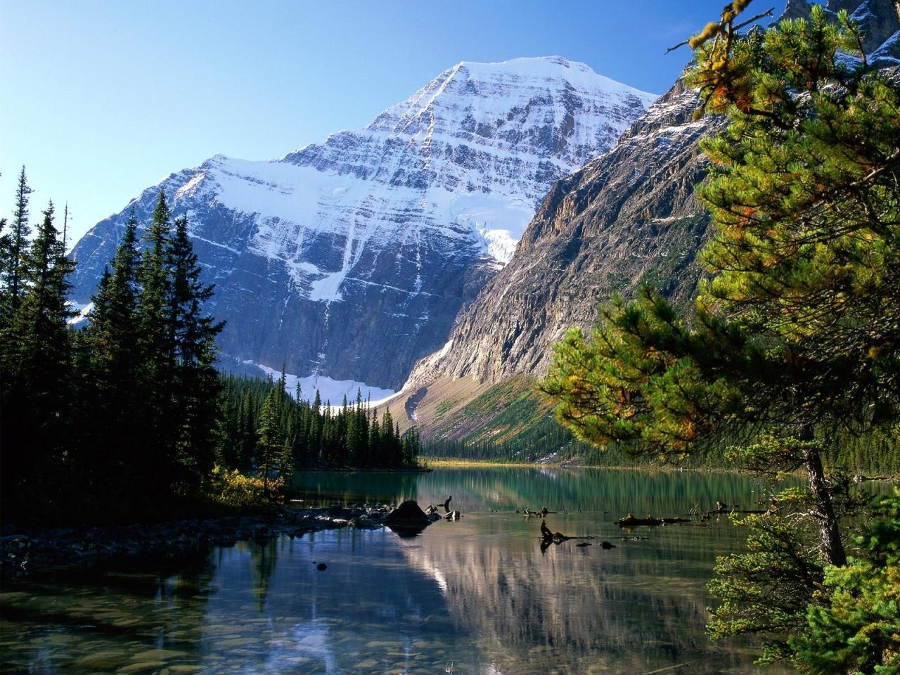 обои Mount Edith Cavell Jasper фото