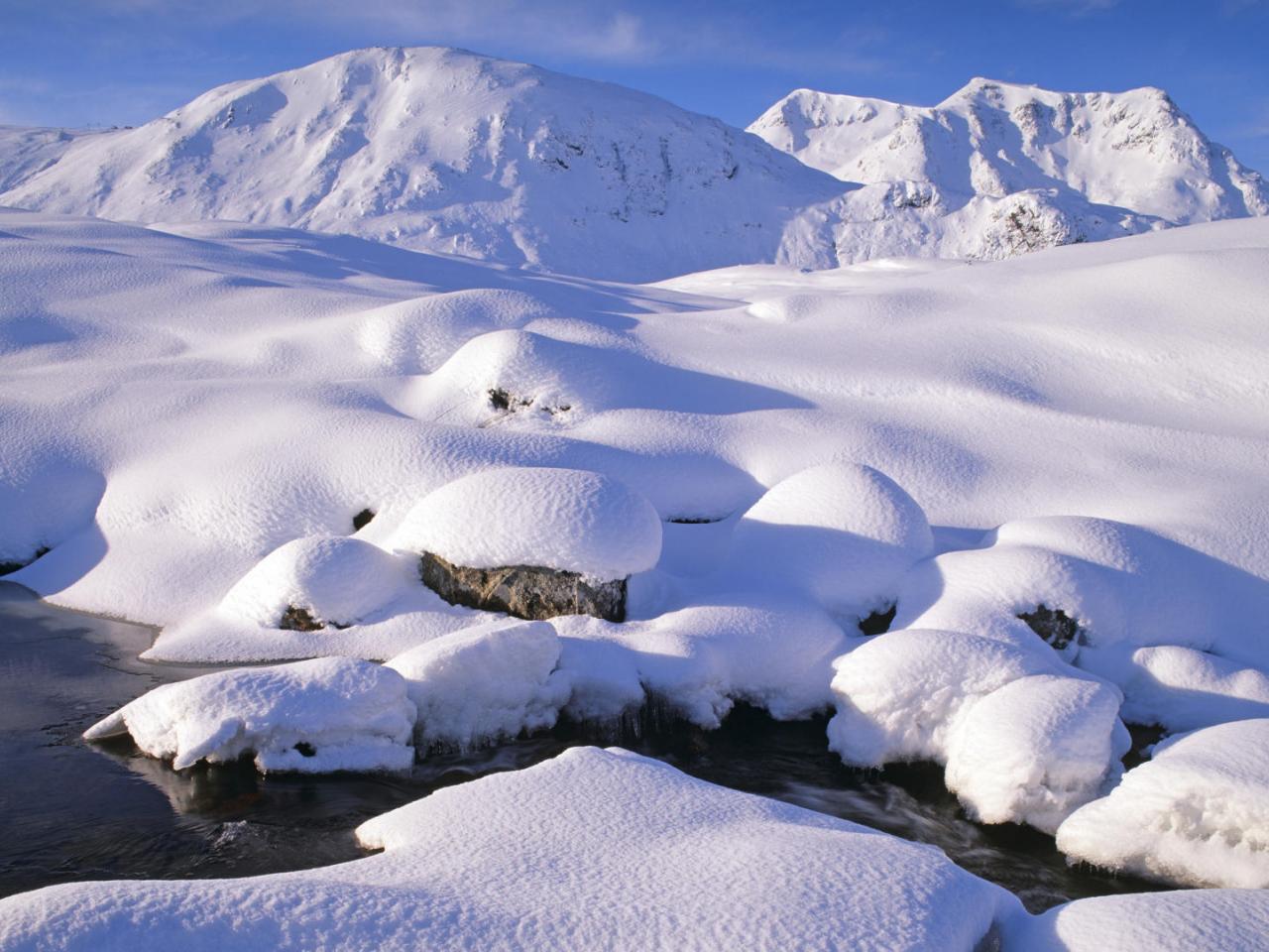 обои Winter in Buachaille Etive Mor ,   Glencoe,   Scotland фото