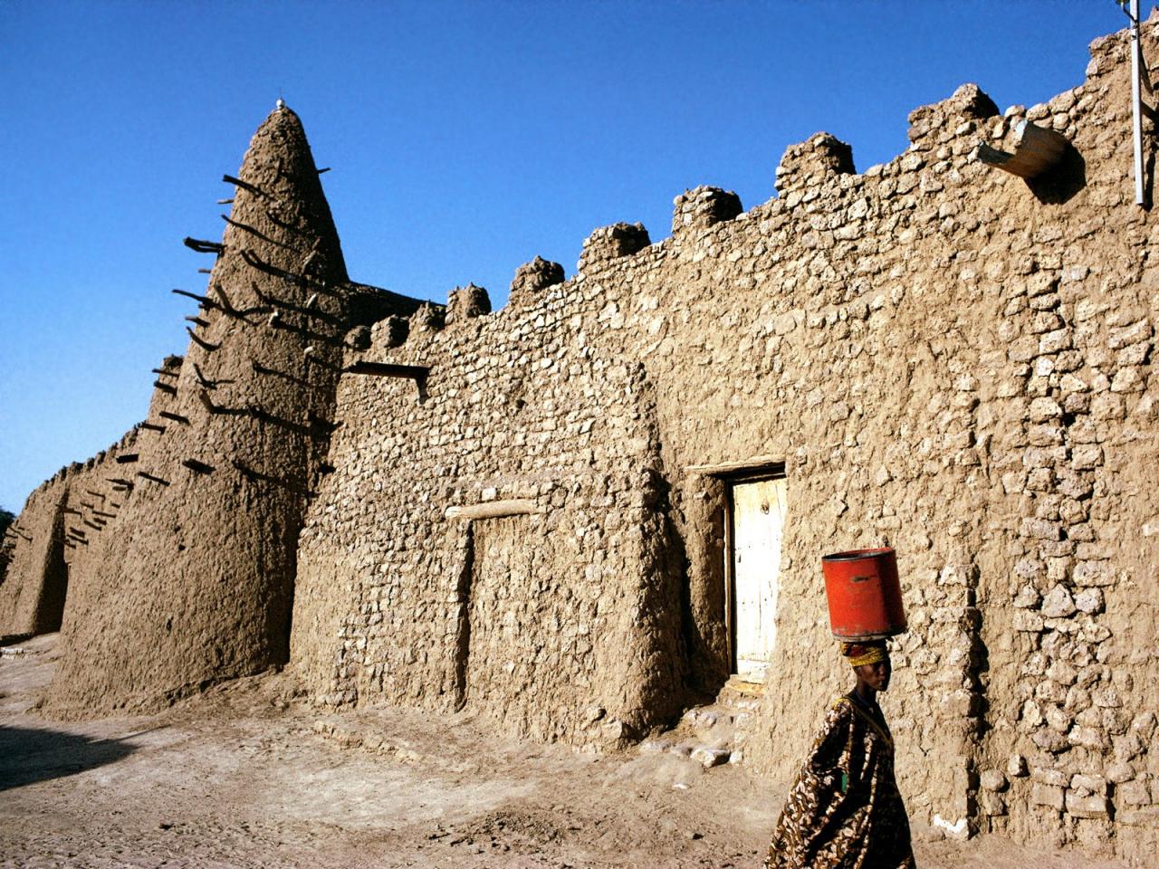 обои Mosque,   Timbuktu,   Mali,   Western Africa фото