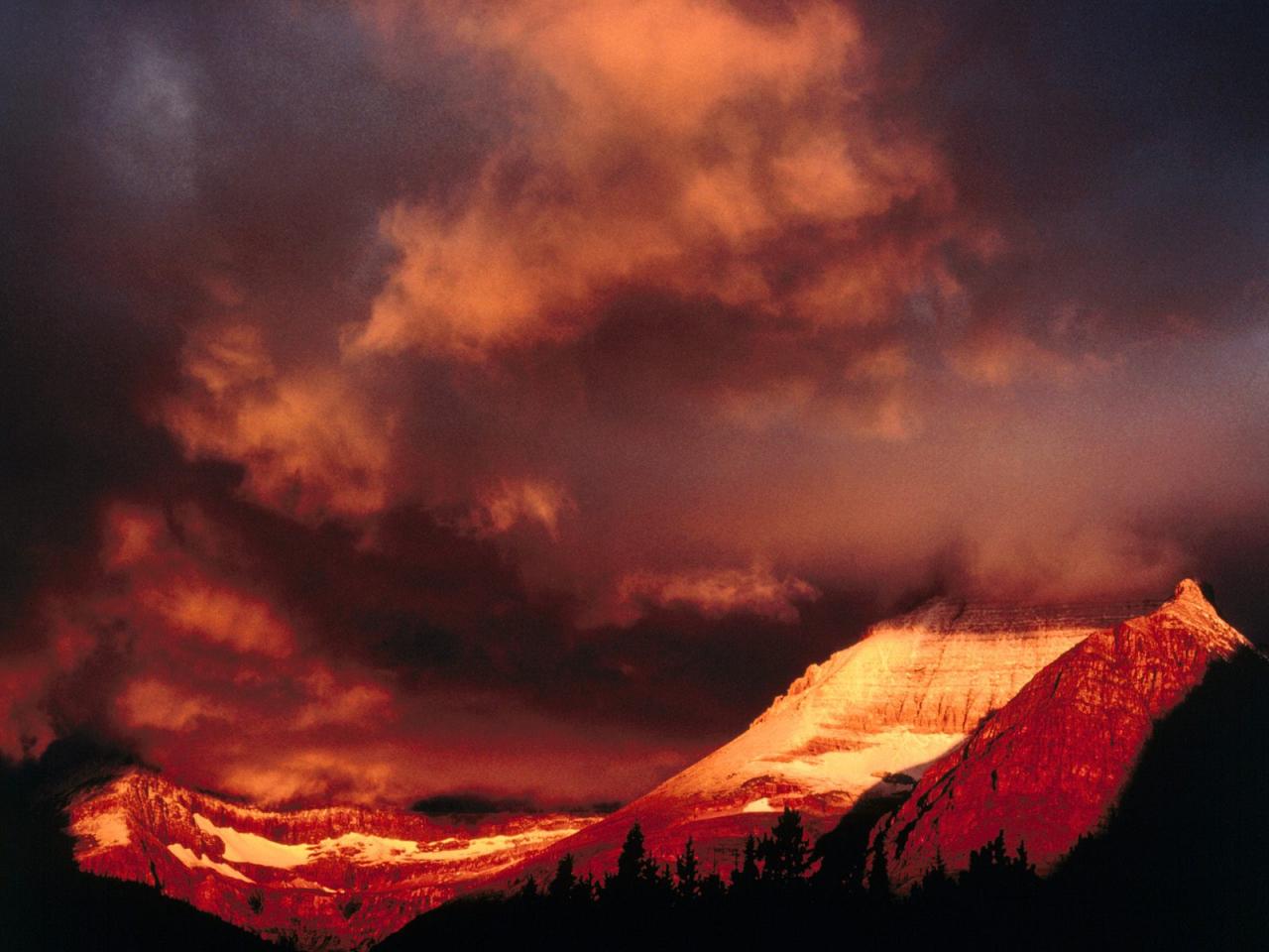 обои Mount Wilber,   Glacier National Park,   Montana фото