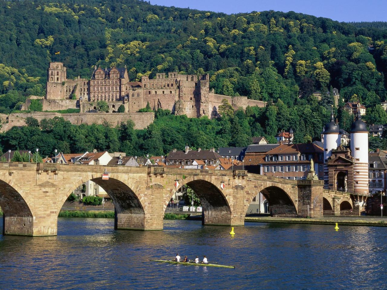 обои Neckar River,   Heidelberg,   Germany фото