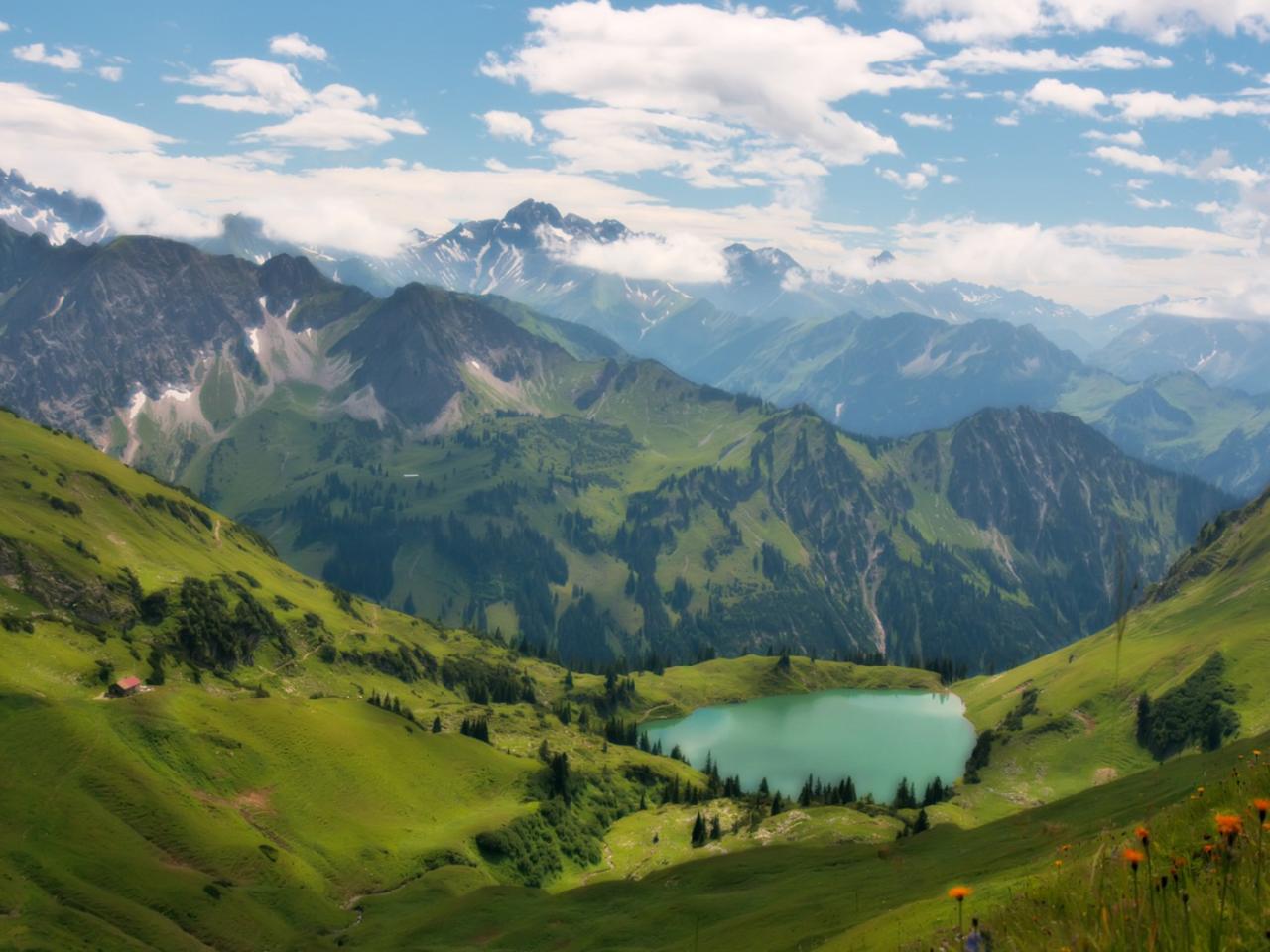 обои Lake in Alps фото