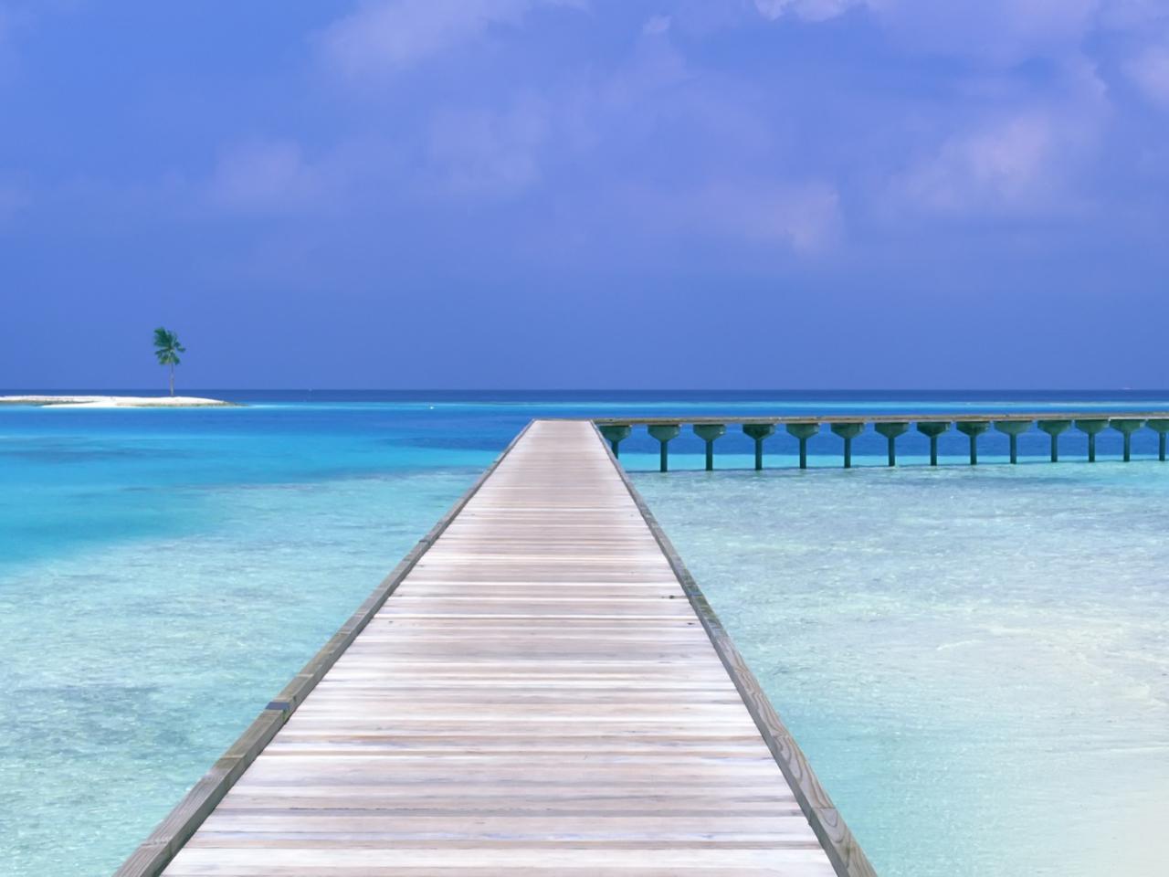 обои Maldives Dock фото