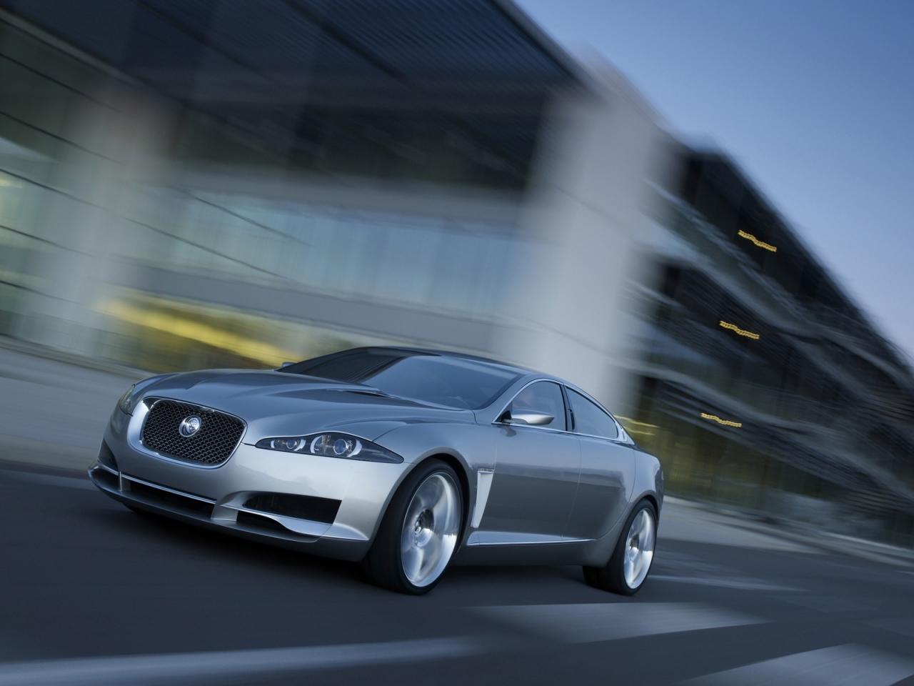 обои Jaguar c xf front angle speed фото