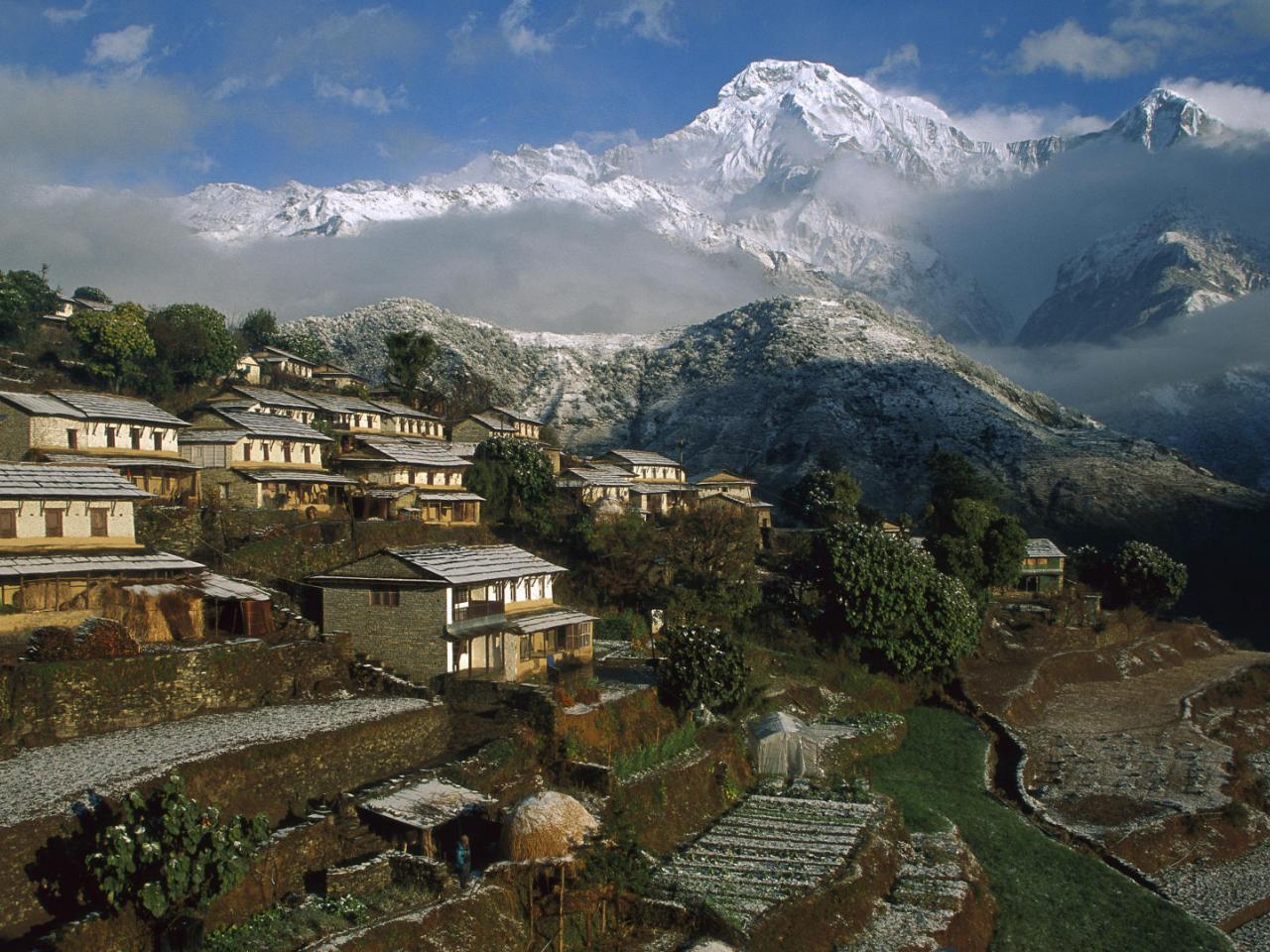 обои Ghangdrung Village,   Annapurna Conservation Area,   Nepal фото