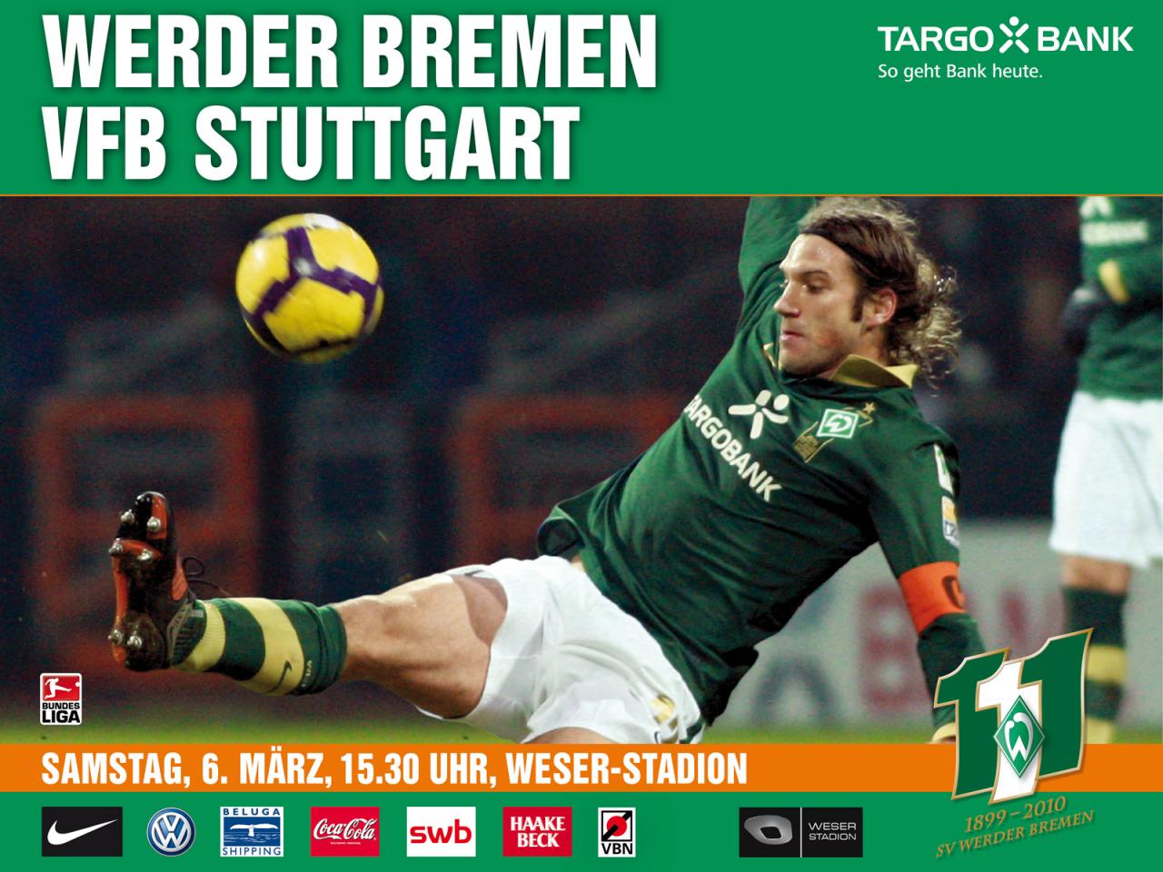 обои Werder Bremen VS VFB Stuttgart фото