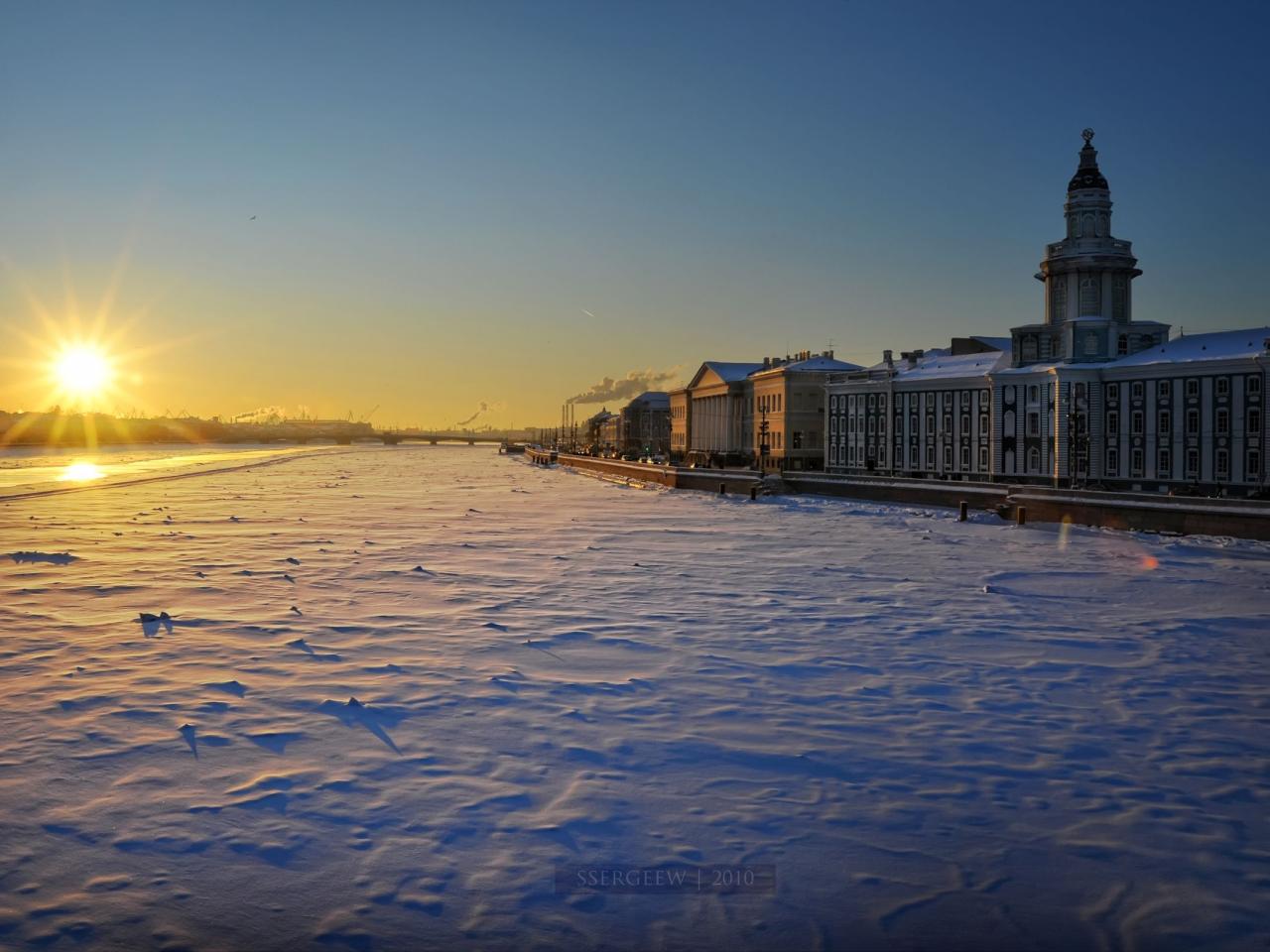 обои Россия,   Санкт-Петербург,   Нева зимой фото