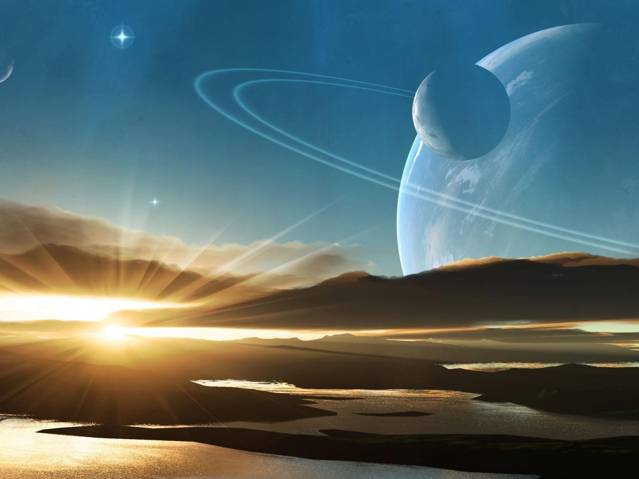 обои 3D-графика  Рассвет фото