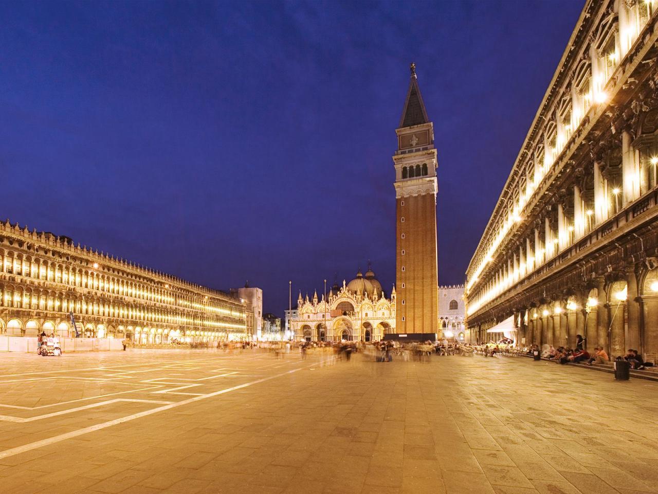 обои Piazza San Marco at Night,   Venice,   Italy фото