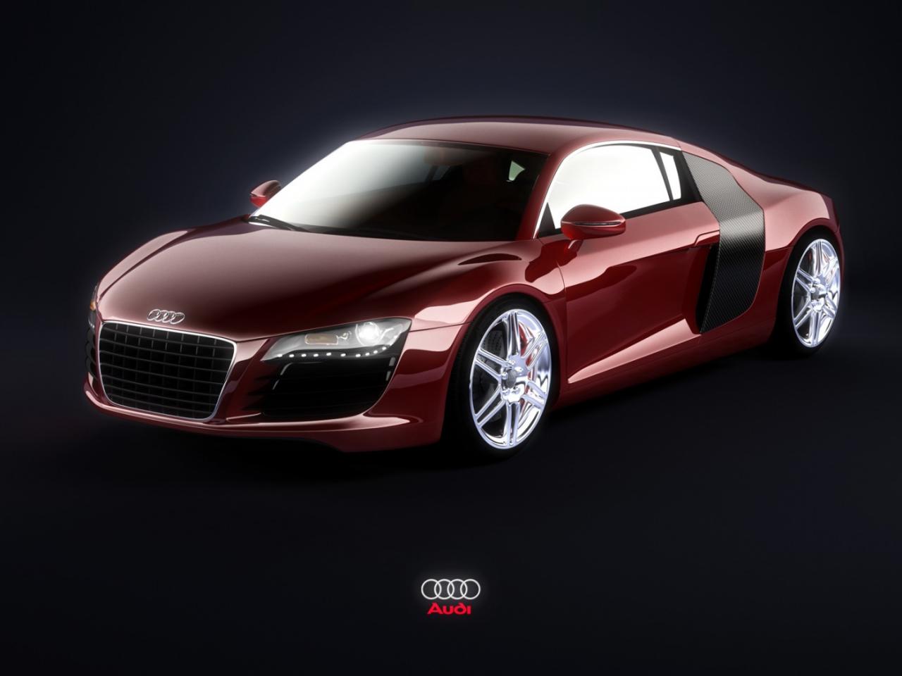 обои Red Audi R8 красная фото