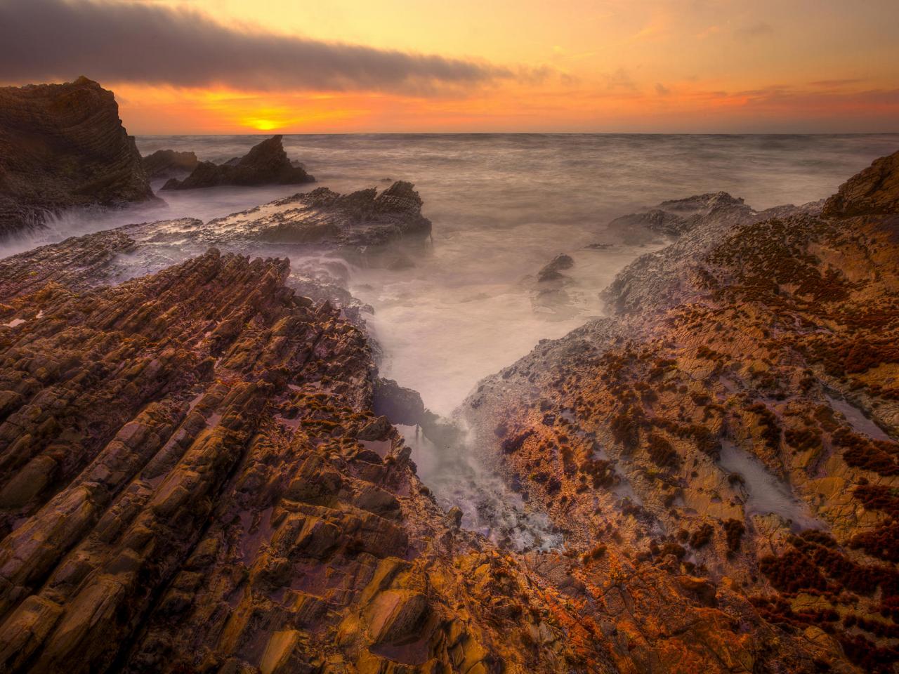 обои Sunset On Montana De Oro,   California фото