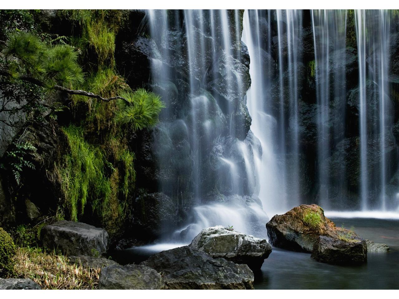 обои Nature Mountains Falling water фото