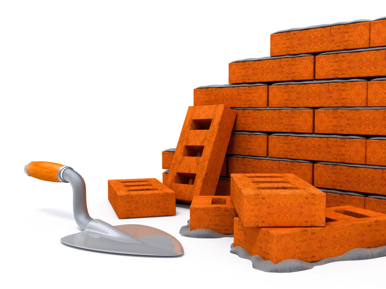 обои 3D-graphics Bricks Cement Wall фото