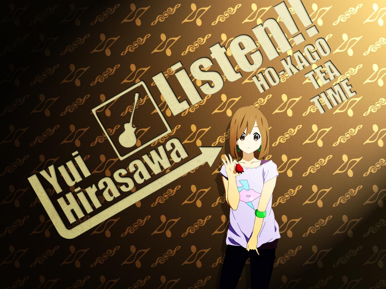 обои K-On! - Hirasawa Yui Ho-kago Tea Time фото