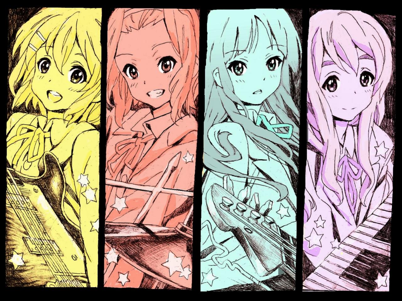 обои K-On! - Colors girls фото