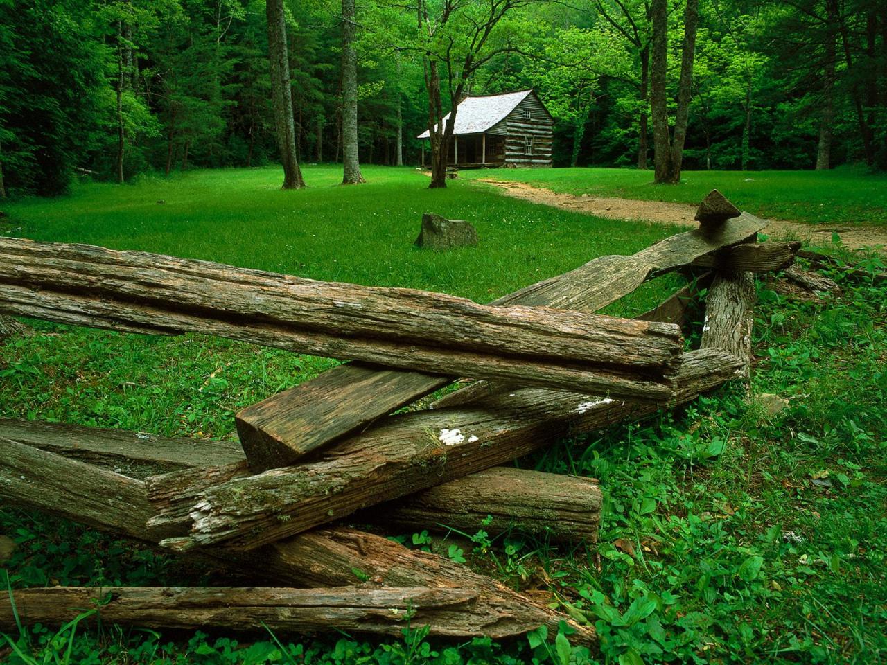 обои Carter Shields Cabin,   Cades Cove,   Great Smoky Mountains National Park,   Tennessee фото