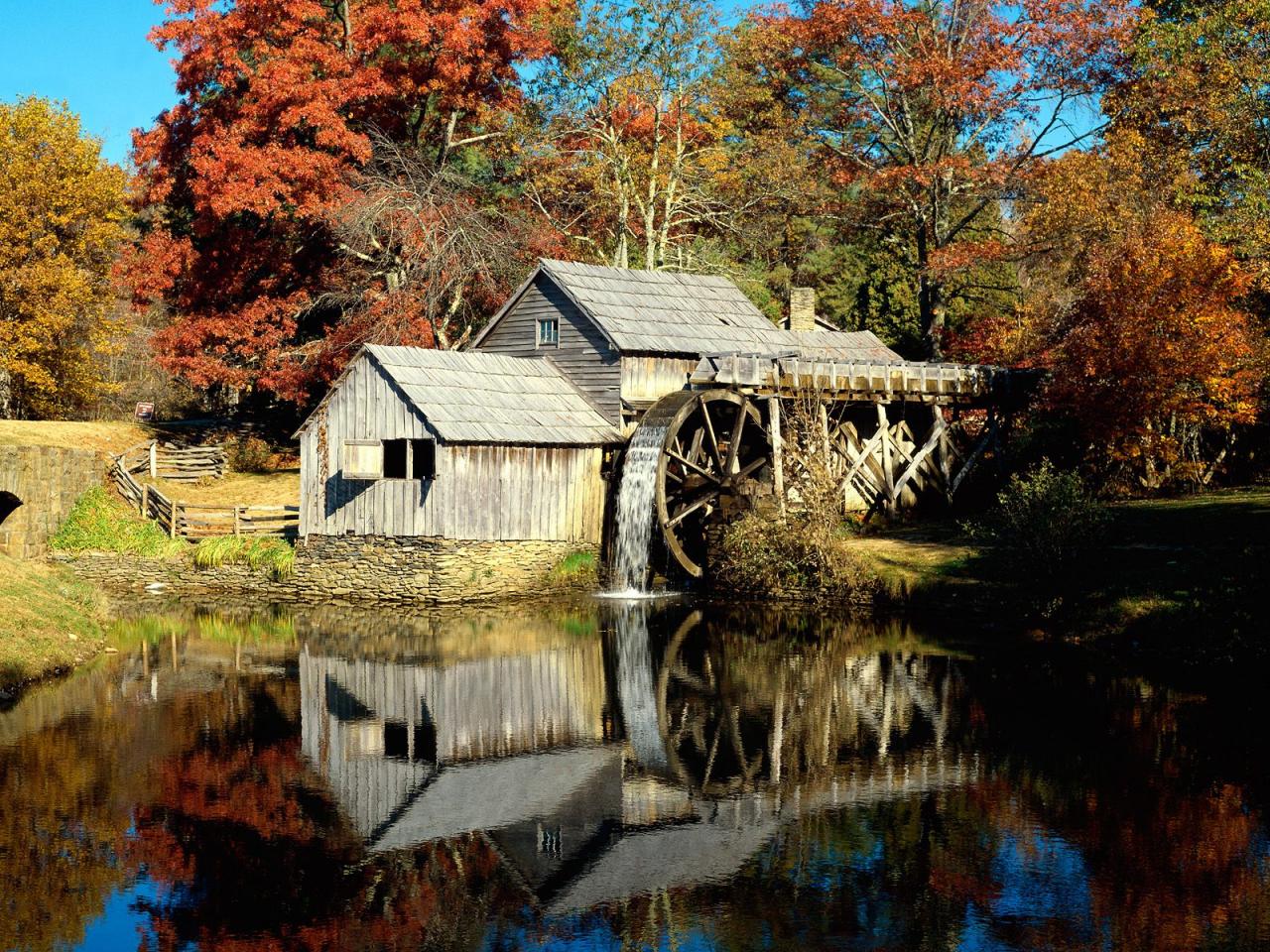 обои Mabry Mill,   Blue Ridge Parkway,   Virginia фото