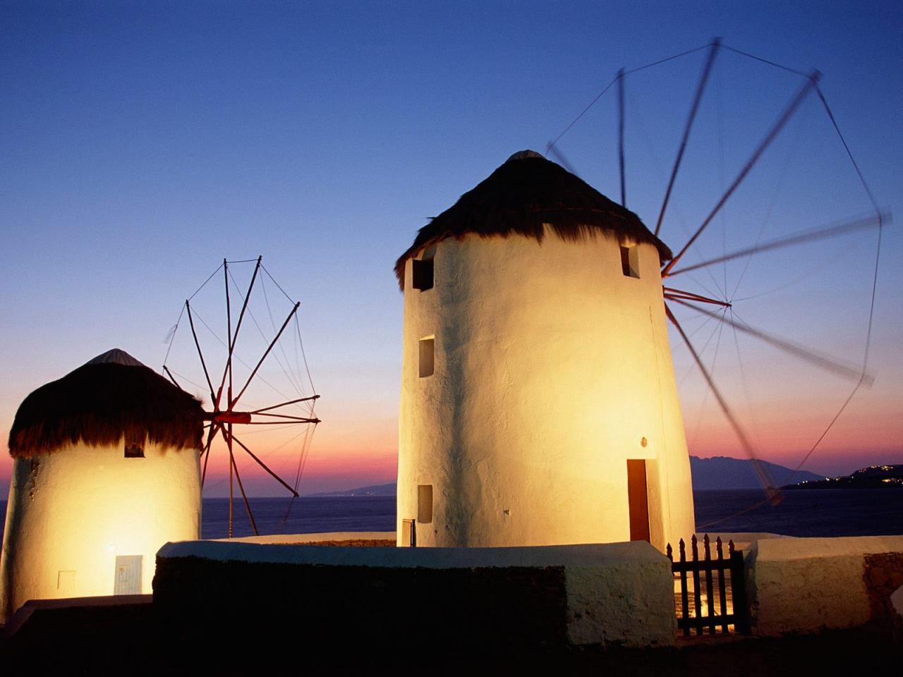 обои Mykonos Windmills,   Greece фото