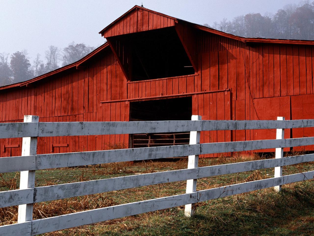 обои Red Barn,   Scott County,   Virginia фото