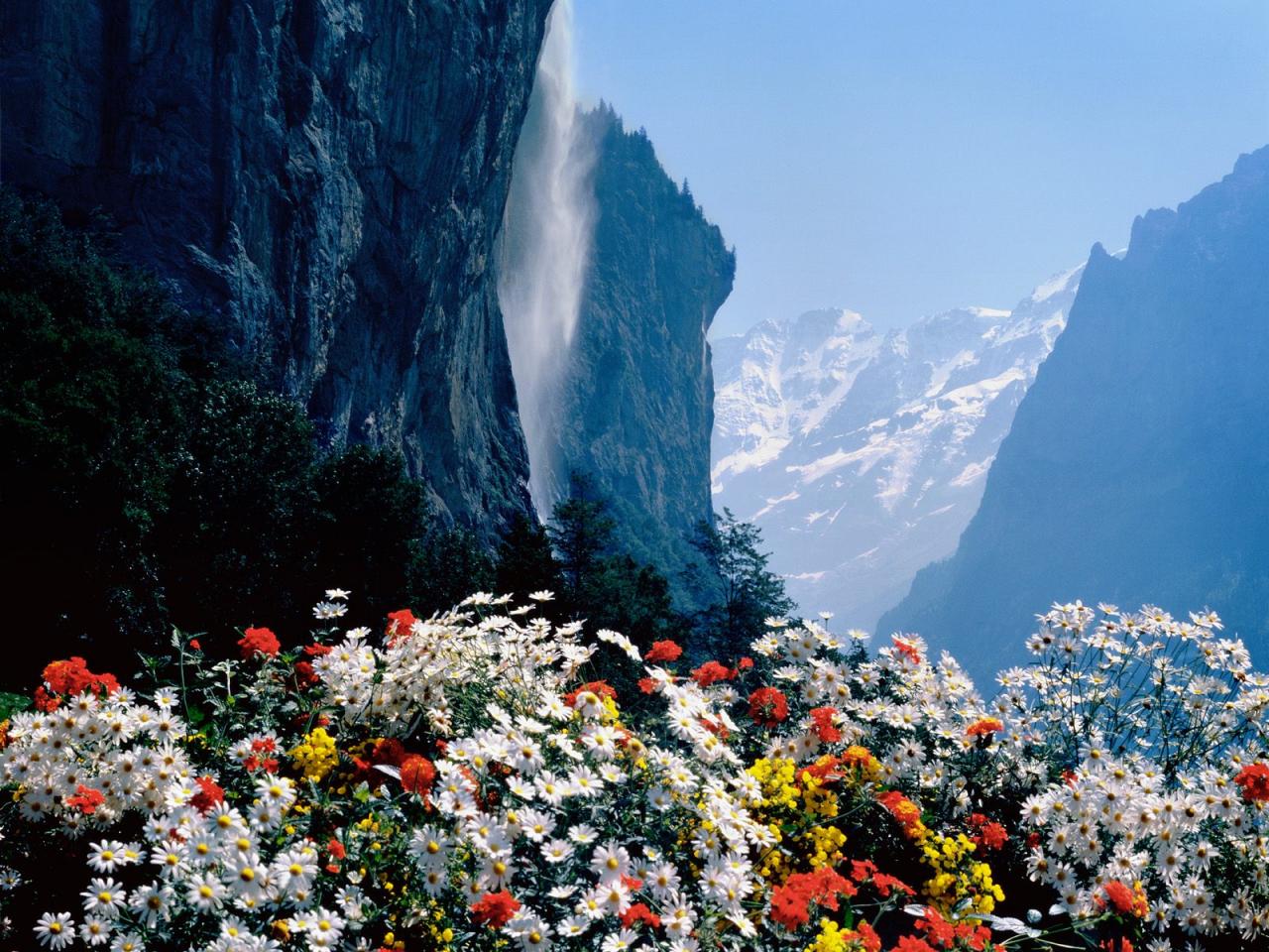 обои Staubbach Waterfall,   Lauterbrunnen,   Switzerland фото