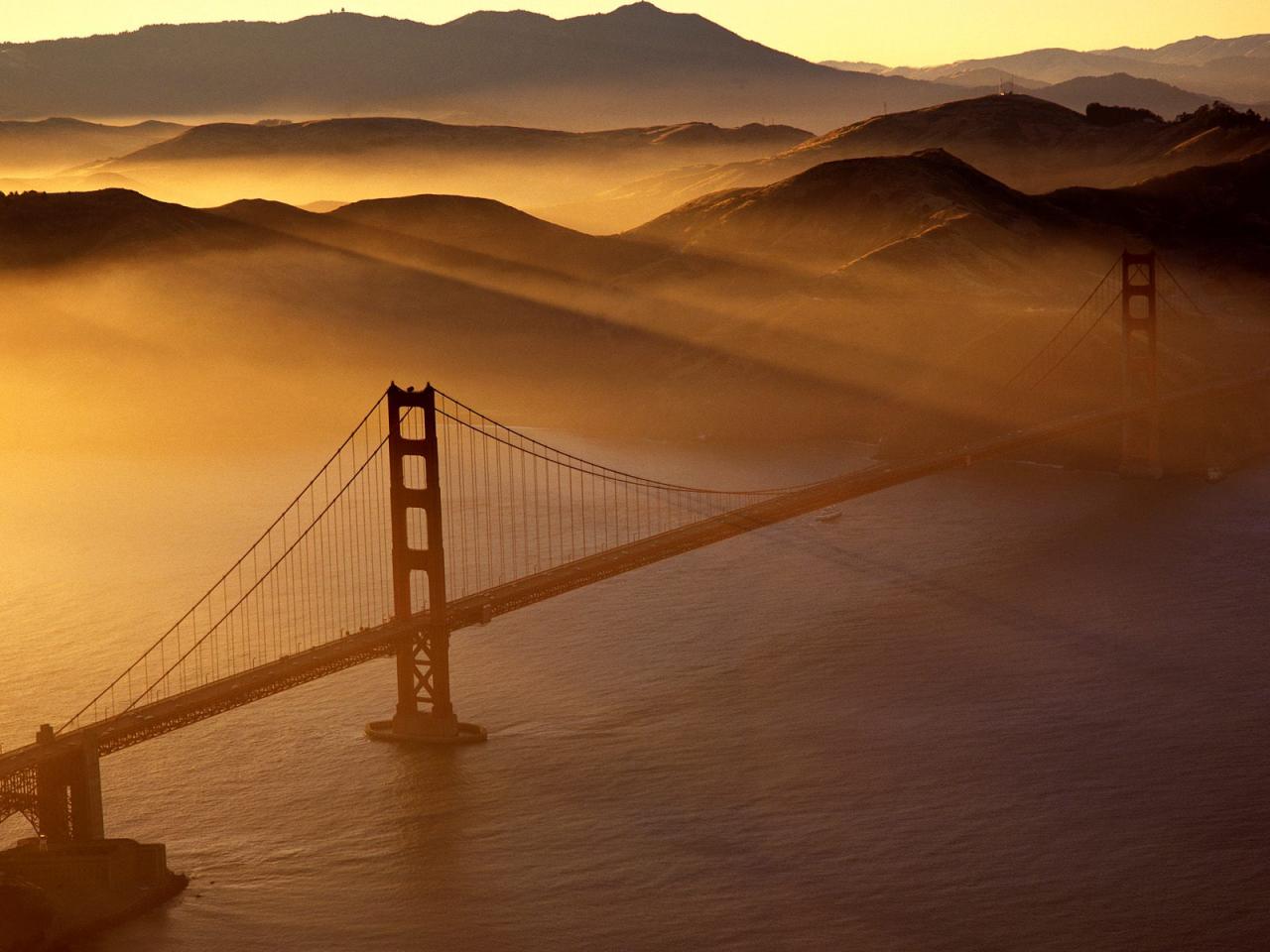 обои Golden Gate Bridge,   Marin Headlands,   San Francisco,   California фото