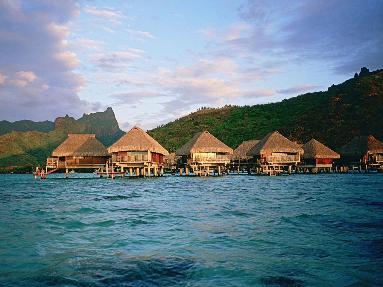 обои Moorea Island Cabins,   French Polynesia фото