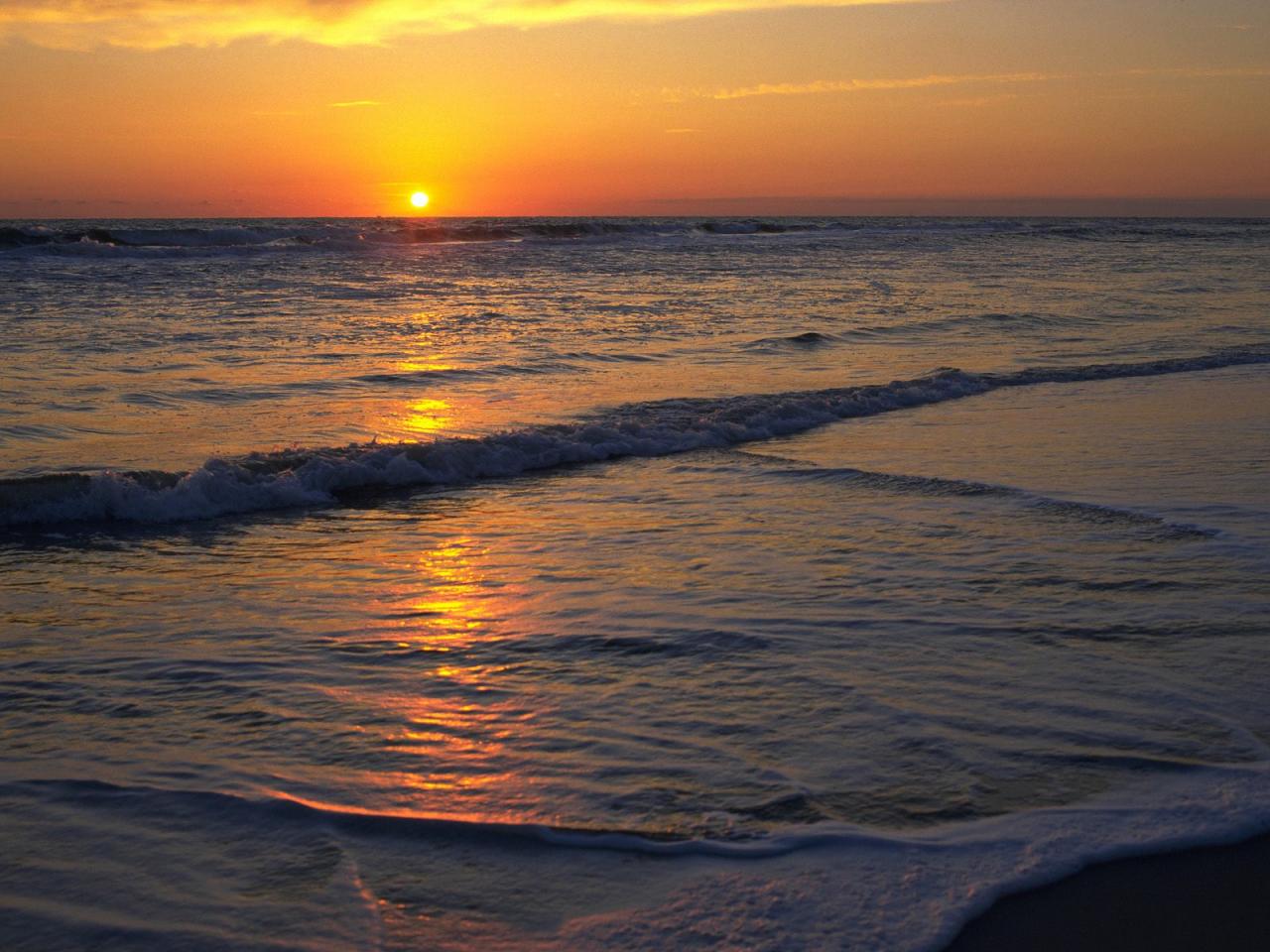 обои Atlantic Sunrise,   Cape Hatteras National Seashore,   North Carolina фото