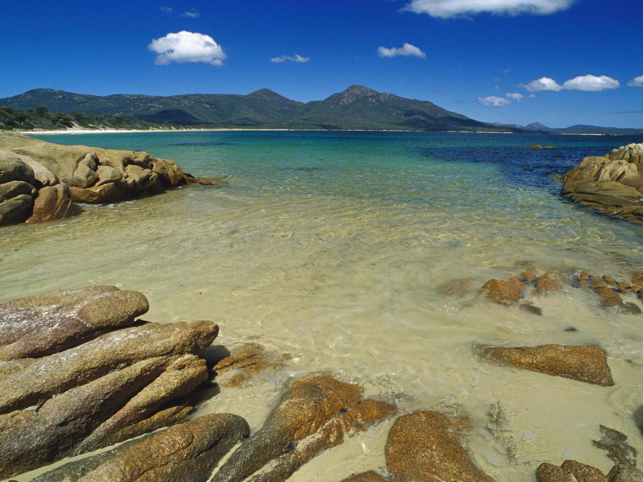 обои Promise Bay From Hazards Beach,   Freycinet National Park,   Tasmania,   Australia фото