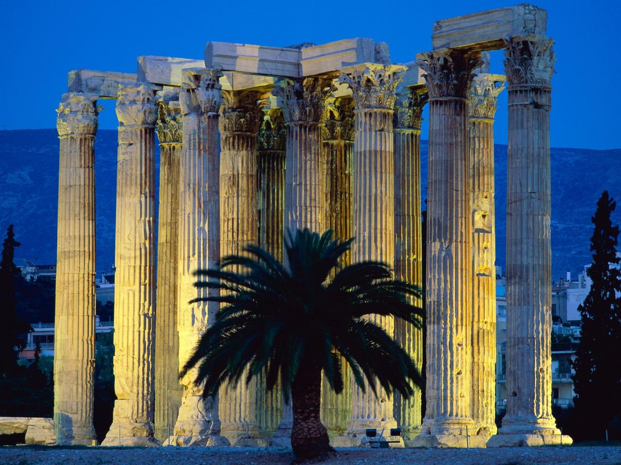 обои Temple of Olympian Zeus,   Athens,   Greece фото